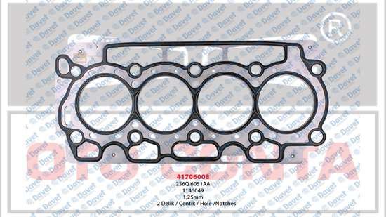 OTOCONTA 41706008 Silindir Kapak Conta Mls 1.25mm 2 Delik P107 P206 P307 Bipper Nemo Fiesta Fusion 1.4hdi (Dv4)  ####